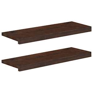 vidaXL Trepiastmed 2 tk 70 x 25 x 2 cm Tume pruun Tugev lepppuu