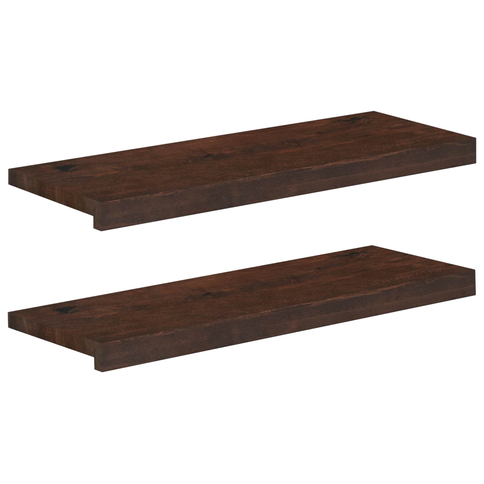 Traplopers 2 st 80 x 25 x 2 cm Donkerbruin Massief beukenhout image 1