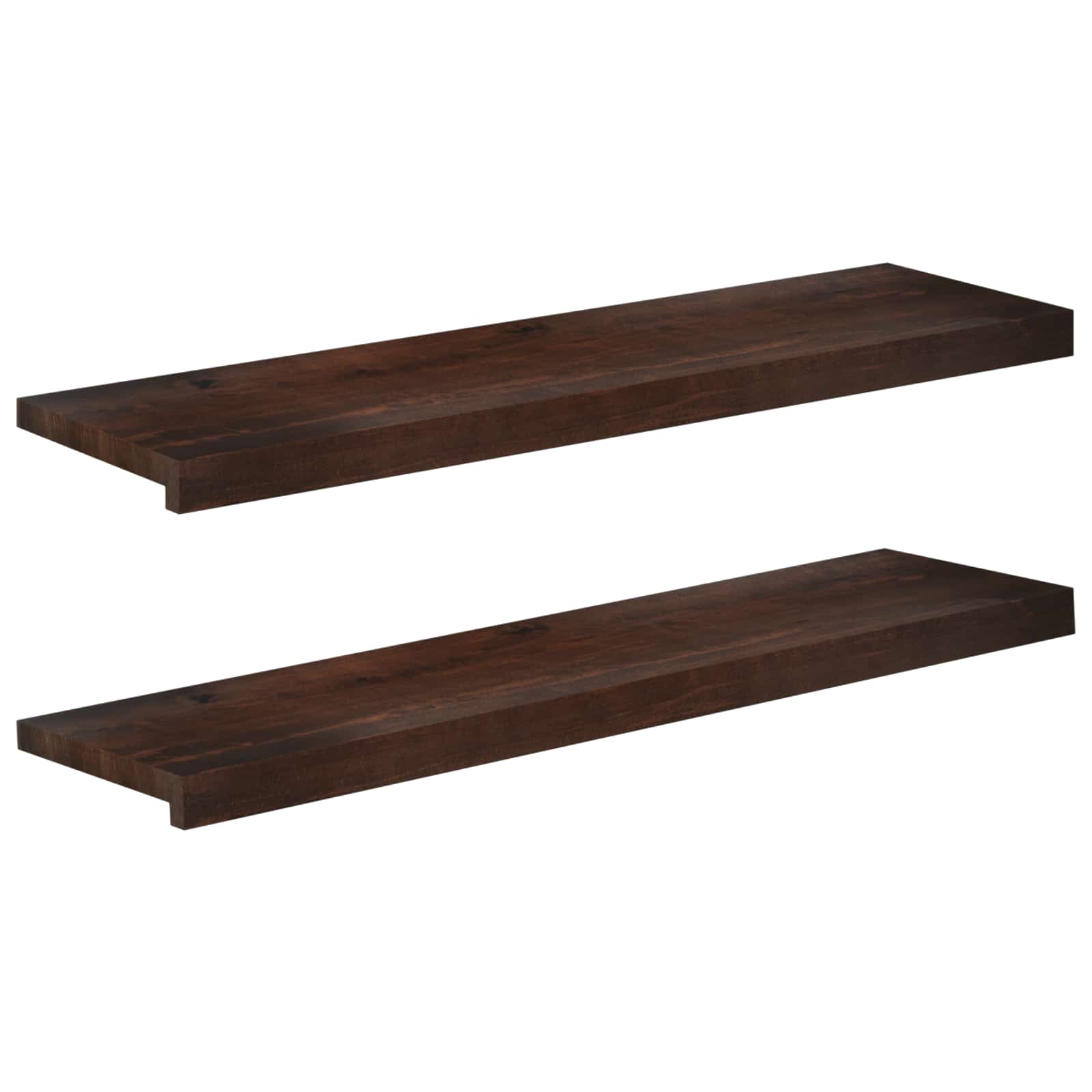 Traplopers 2 st 90 x 30 x 2 cm Donkerbruin Massief beukenhout image 2