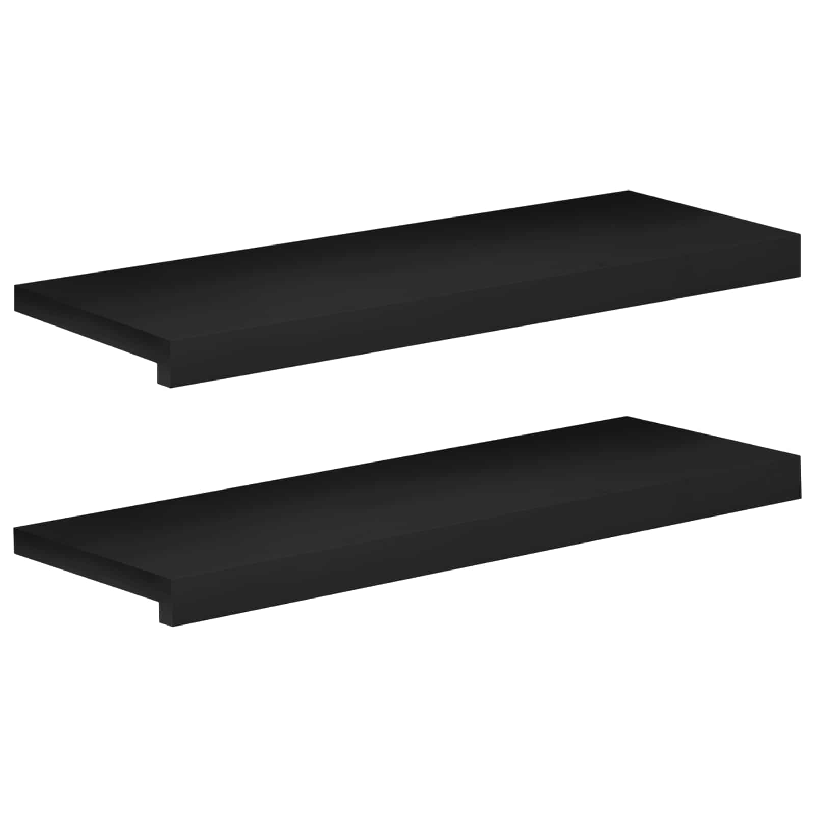 Traplopers 2 st 80 x 25 x 2 cm Zwart Massief beukenhout image 2