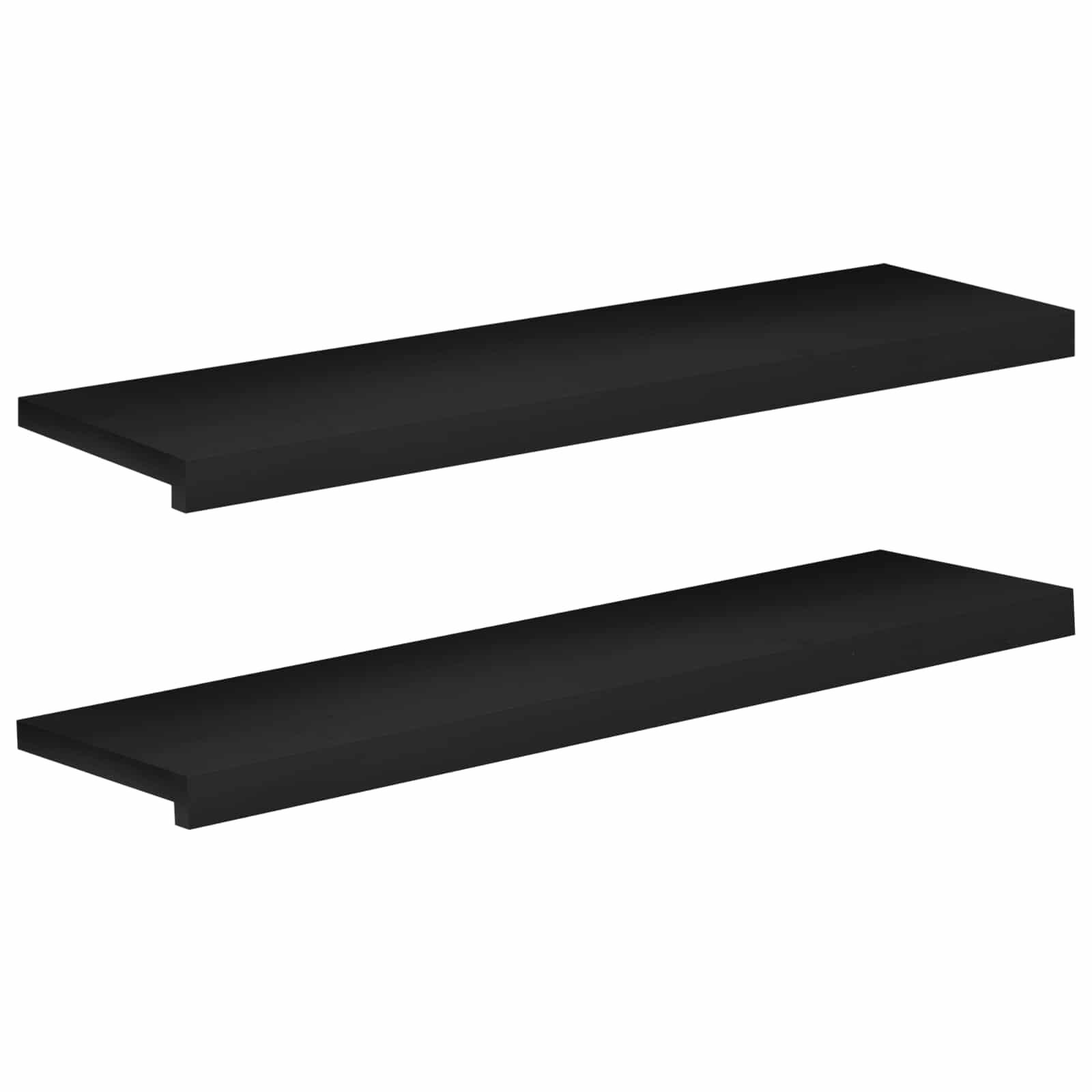 Traplopers 2 st 90 x 25 x 2 cm Zwart Massief beukenhout image 2