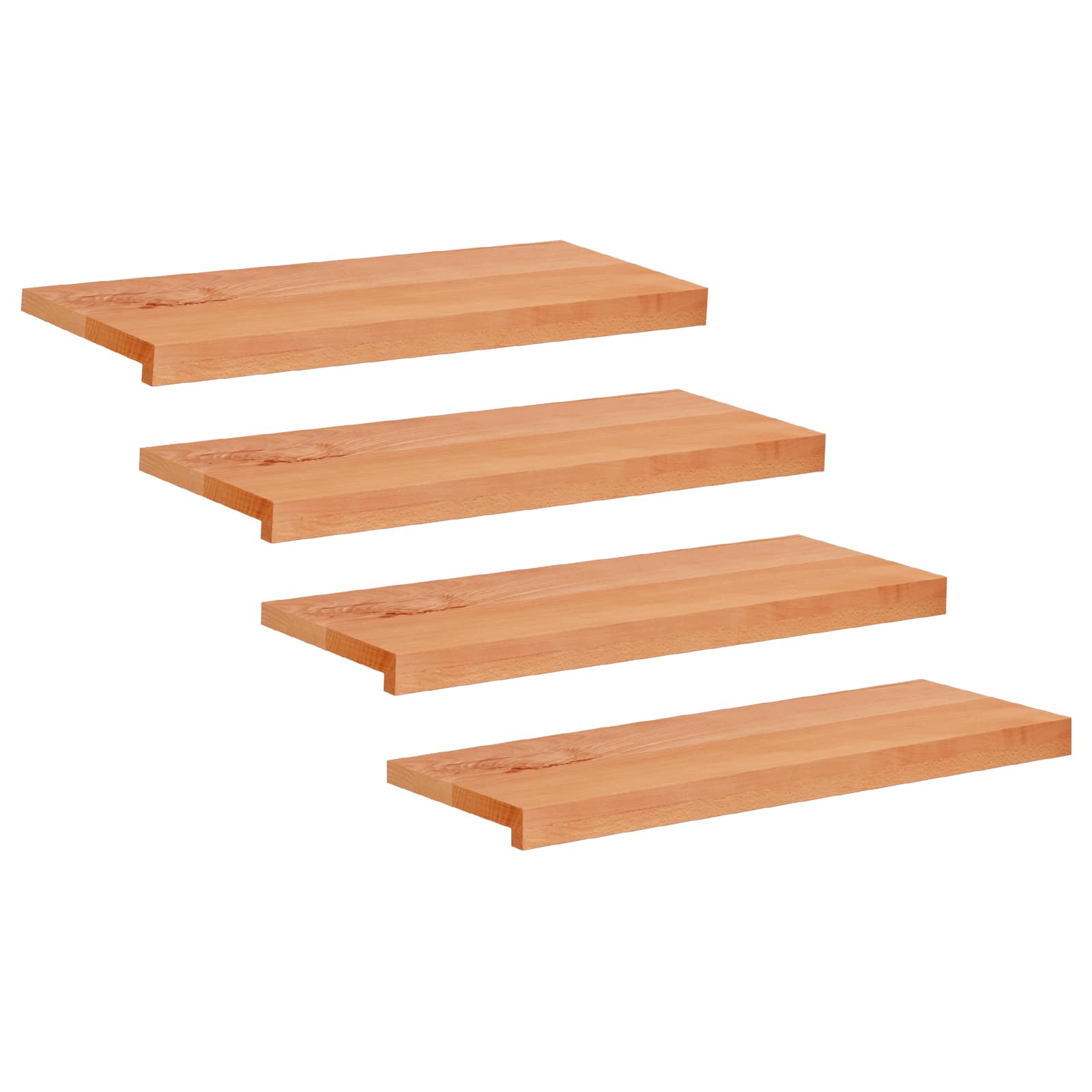 Trapmatten 4 st Lak 80 x 30 x 2 cm Massief beukenhout image 1