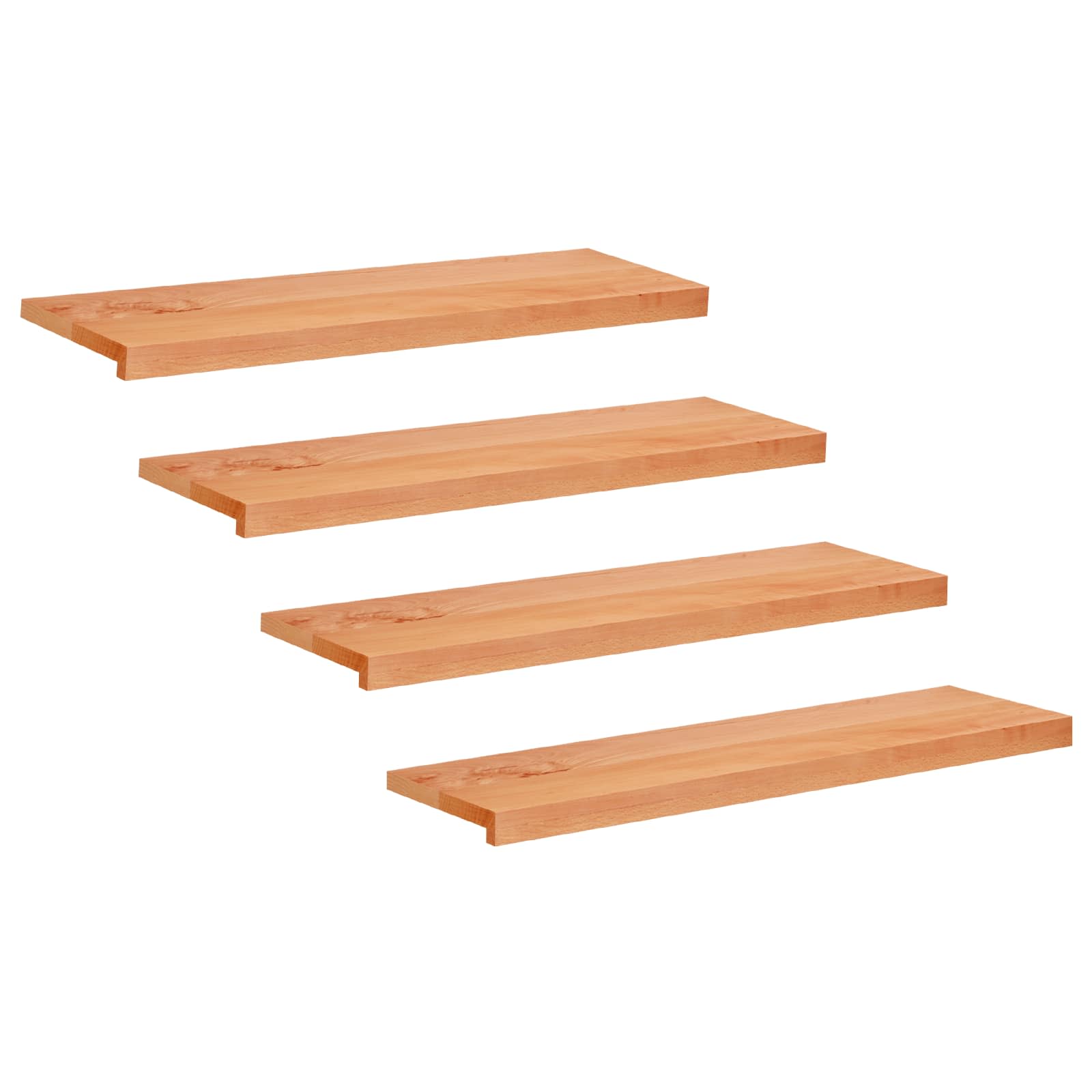 Trapmatten 4 st Lak 100 x 30 x 2 cm Massief beukenhout image 1