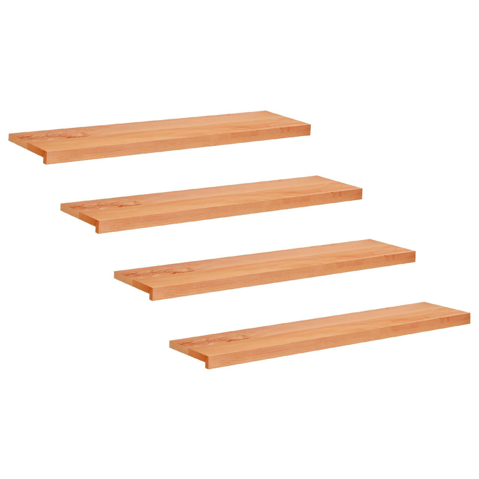 Trapmatten 4 st Lak 110 x 30 x 2 cm Massief beukenhout image 1