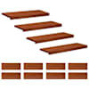 vidaXL Trepiastmed 12 tk 80 x 25 x 2 cm Pruun Tugev lepppuu
