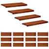 vidaXL Trepiastmed 16 tk 70 x 25 x 2 cm Pruun Tugev lepppuu