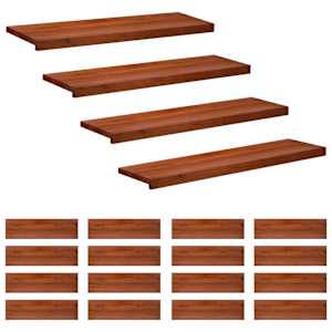vidaXL Trepiastmed 20 tk 100 x 25 x 2 cm Pruun Tugev lepppuu