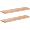 vidaXL Aknaalused 2 tk Naturaalne 70 x 20 x 2 cm Tugev lepppuu