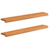 vidaXL Aknaalused 2 tk Helepruun 90 x 15 x 2 cm Tugev lepppuu