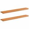 vidaXL Aknaalused 2 tk Helepruun 110 x 20 x 2 cm Tugev lepppuu