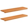 vidaXL Aknaalused 2 tk Helepruun 100 x 25 x 2 cm Tugev lepppuu