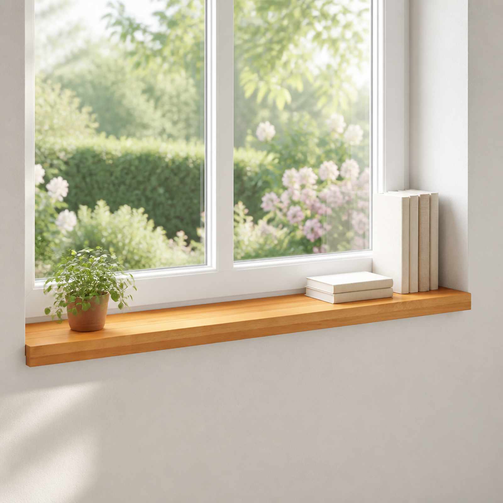 vidaXL Vindueskarme 2 stk. Lys Brun 80x 30 x 2 cm Solid bøg