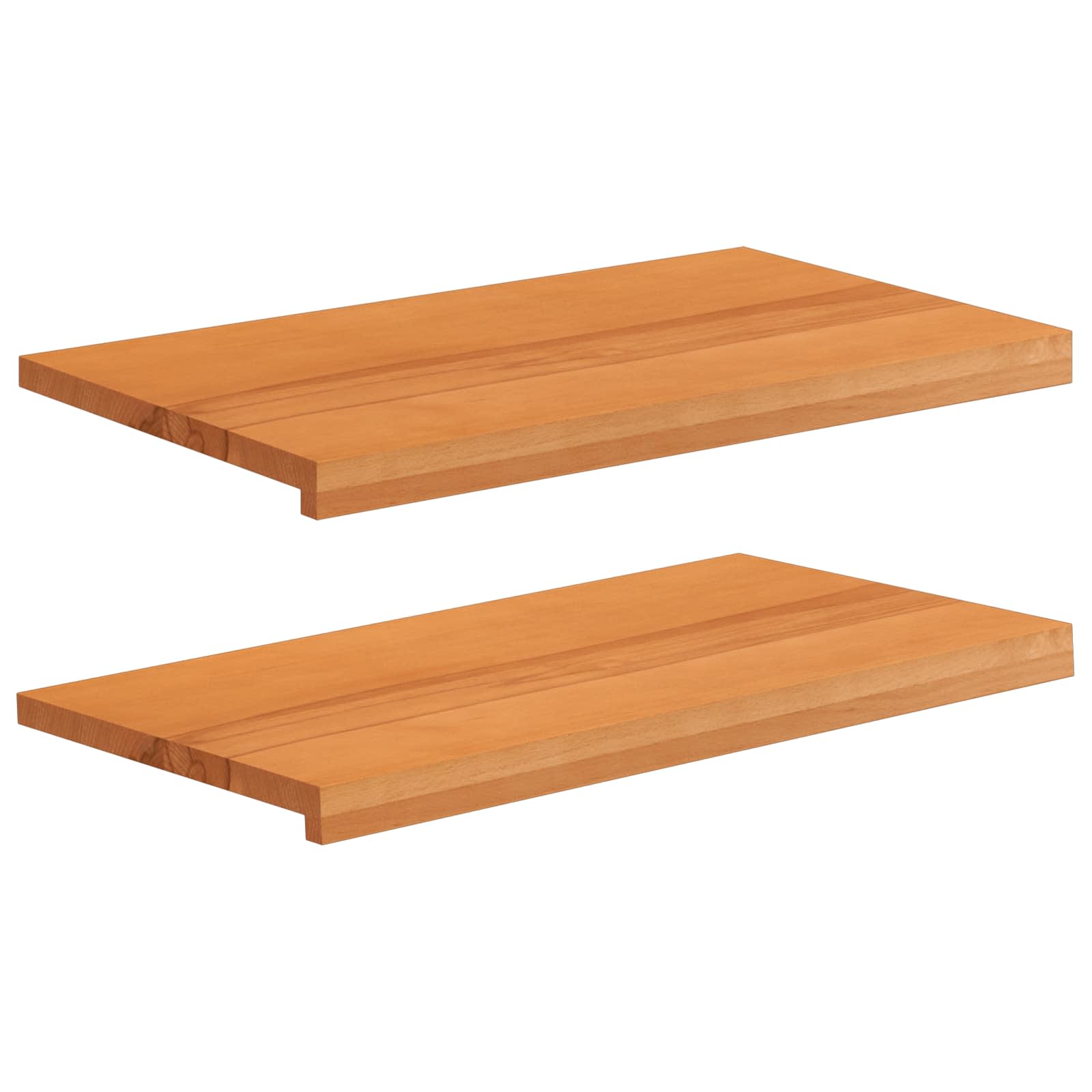 vidaXL Vindueskarme 2 stk. Lys Brun 80x 40 x 2 cm Solid bøg