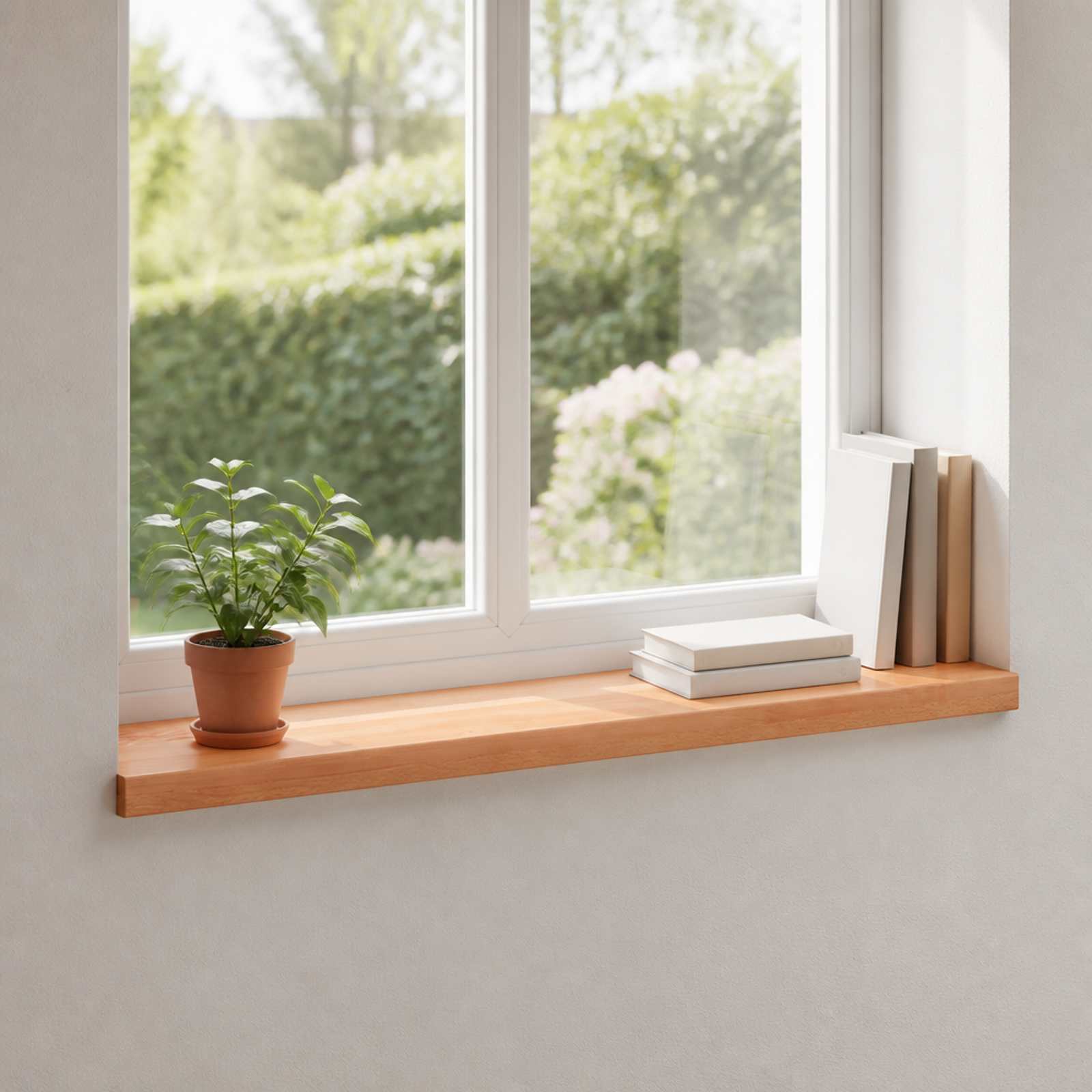 vidaXL Vindueskarme 2 stk. Lak 80x 25 x 2 cm Solid bøg