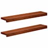 vidaXL Aknaalused 2 tk Pruun 70 x 15 x 2 cm Tugev lepppuu