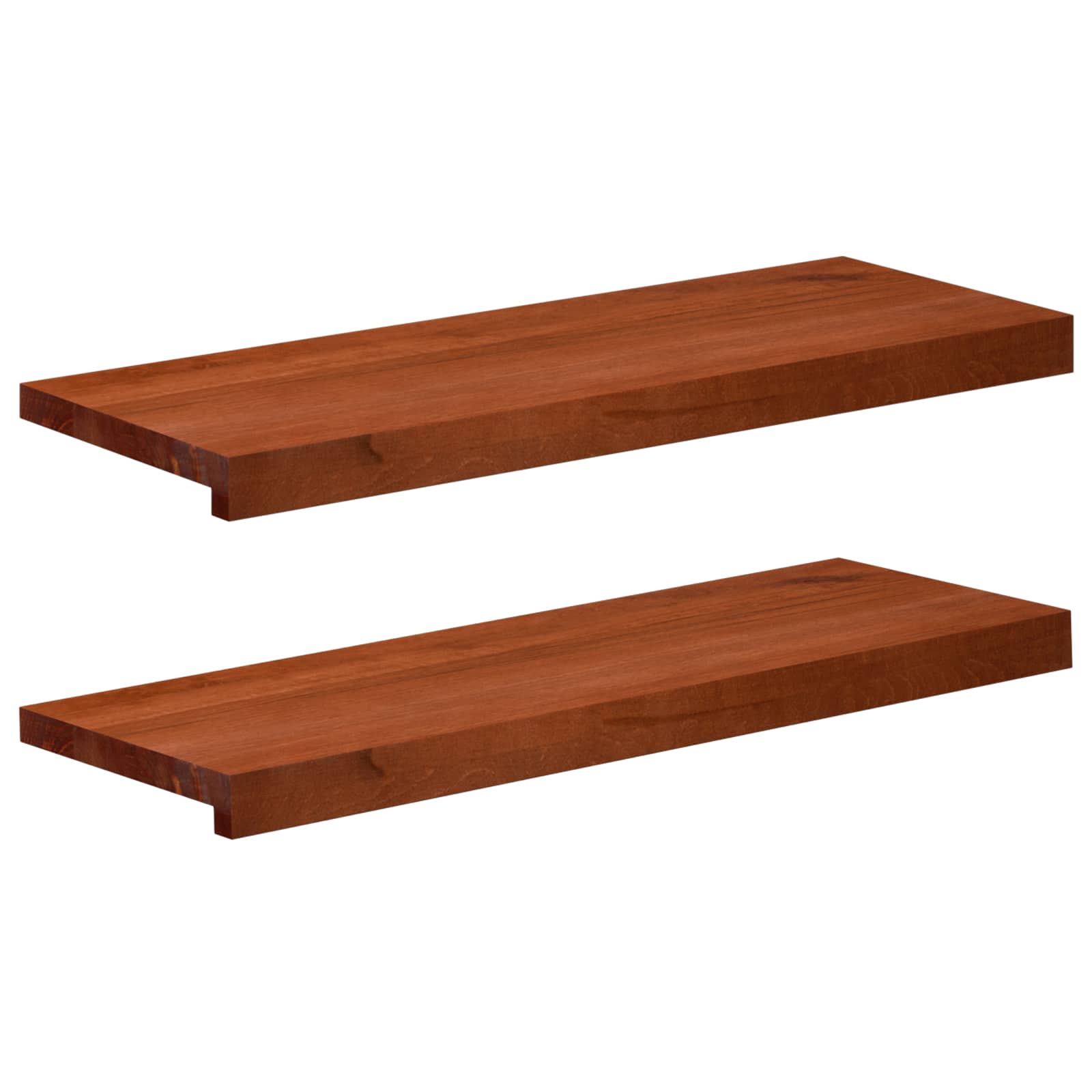 vidaXL Fensterbänke 2 stk. Braun 80 x 30 x 2 cm Massivholz Buche