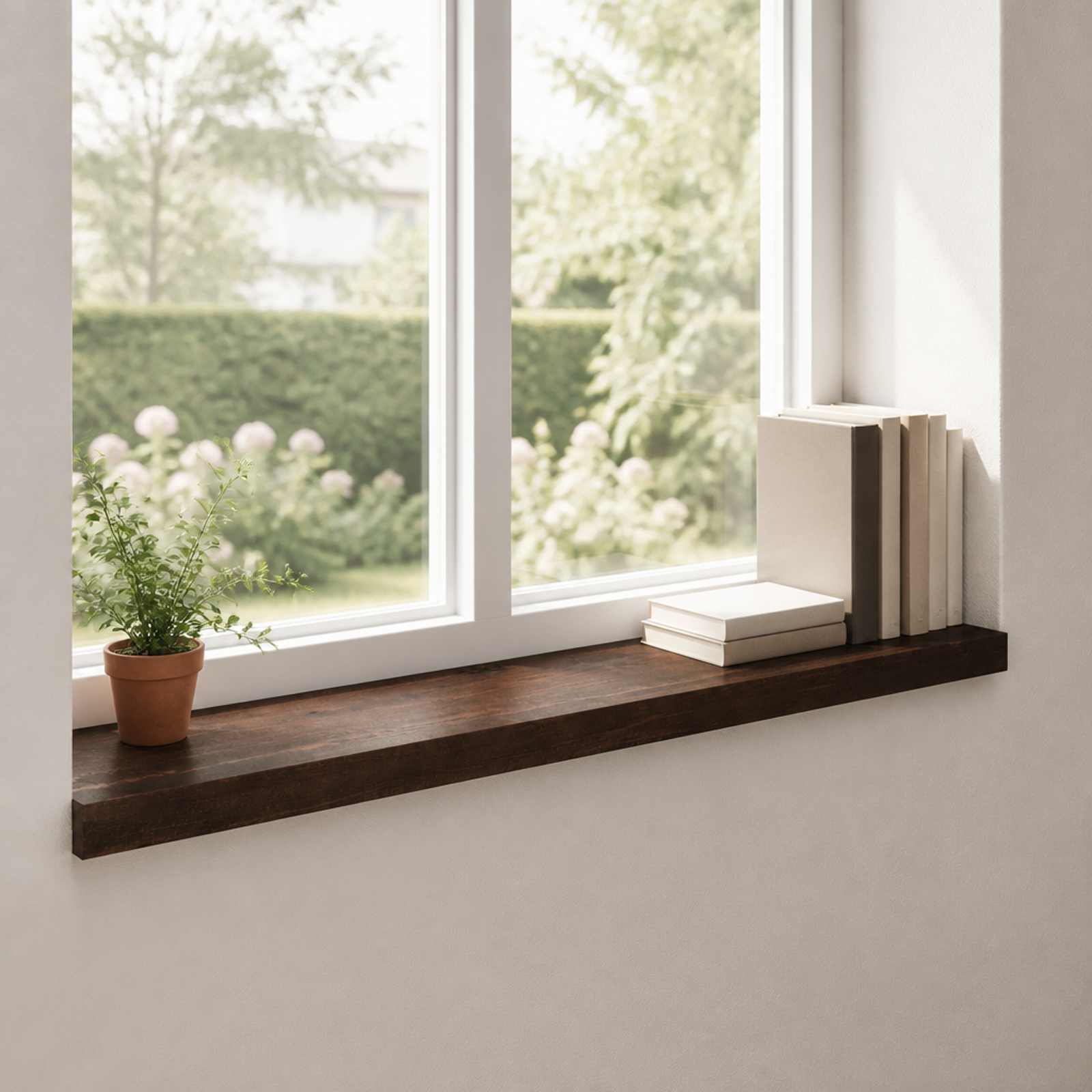 vidaXL Vindueskarme 2 stk. Mørk Brun 80x 25 x 2 cm Solid bøg