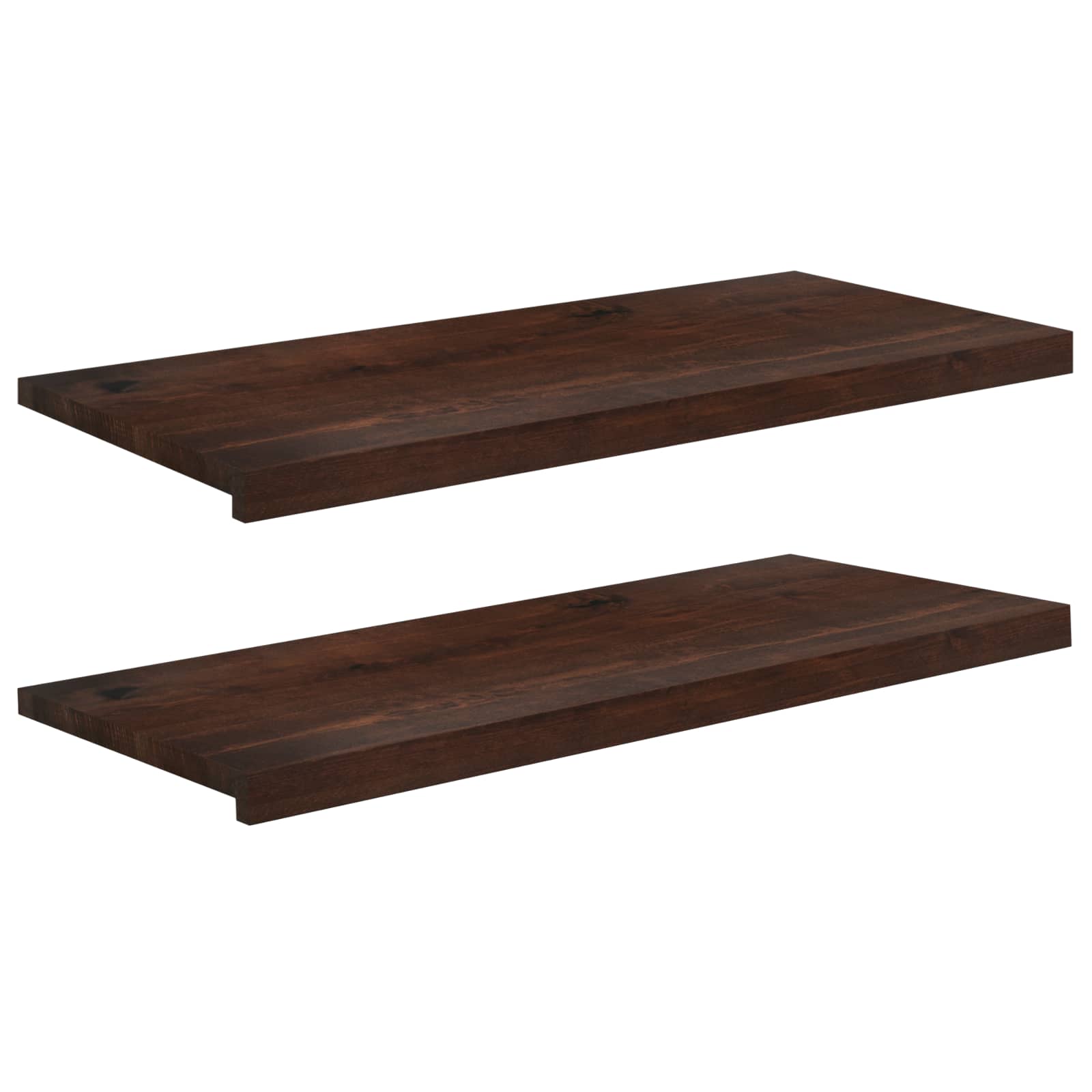 vidaXL Vindueskarme 2 stk. Mørk Brun 100 x 40 x 2 cm Solid bøg