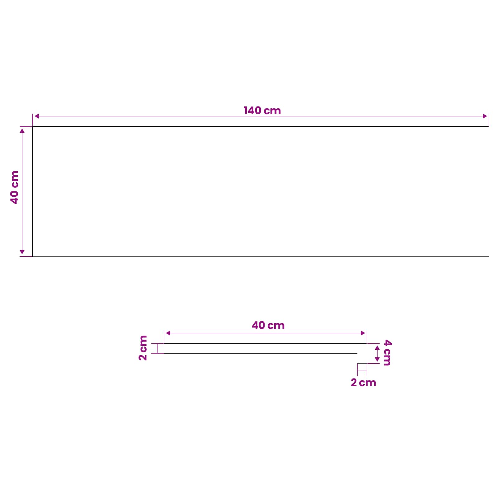 vidaXL Fensterbänke 2 stk. Dunkelbraun 140 x 40 x 2 cm – Bild 8