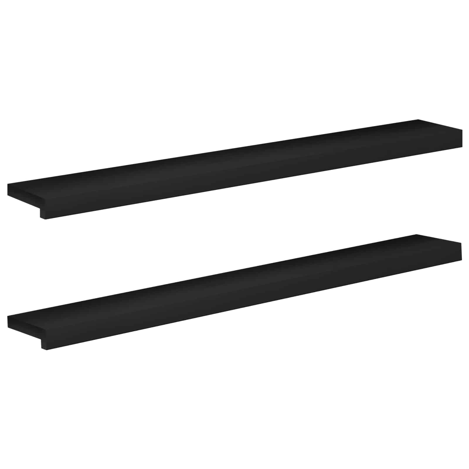 vidaXL Vindueskarme 2 stk. Sort 120 x 15 x 2 cm Solid bøg