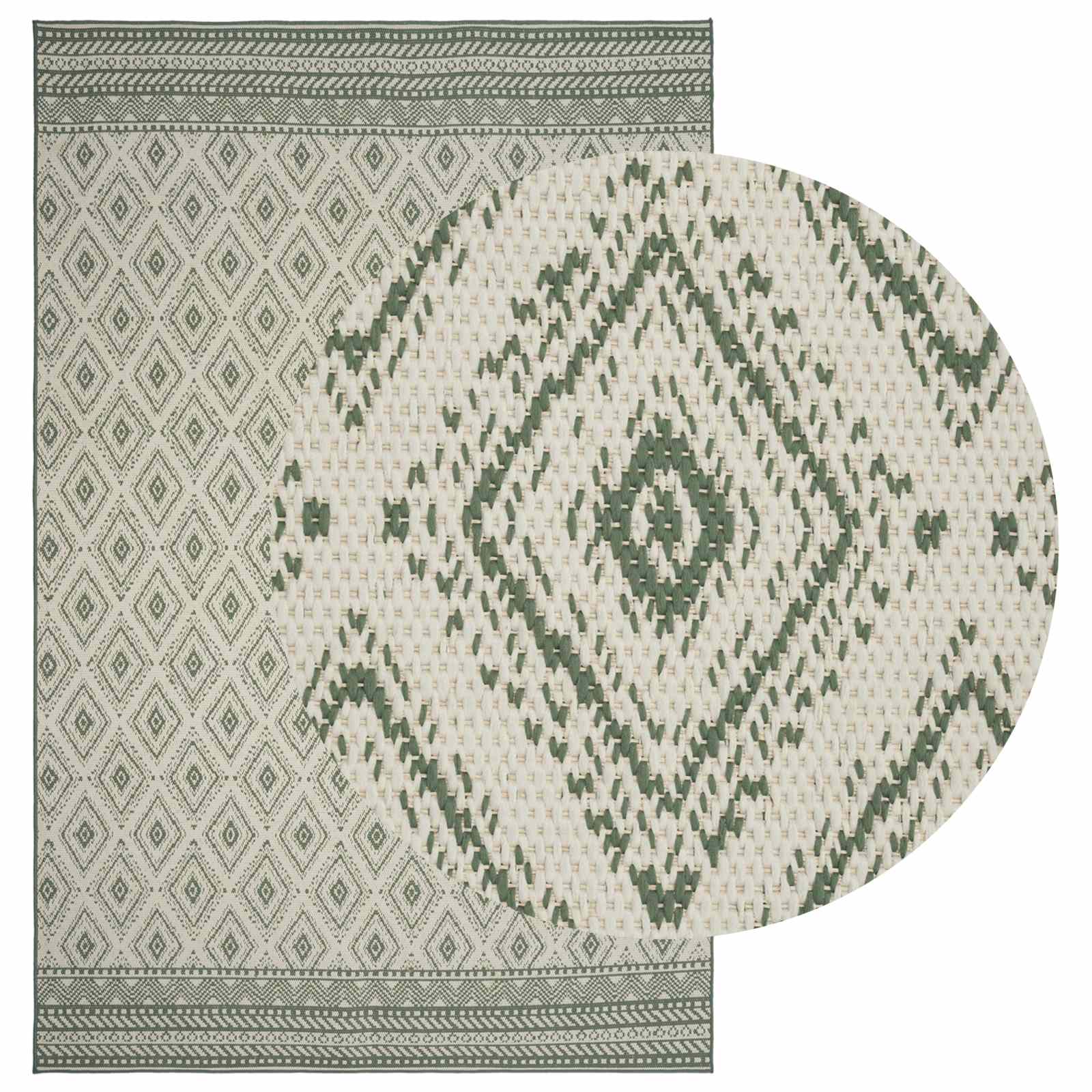 vidaXL Koberec do oblasti Prírodná a zelená 160 x 230 cm PET