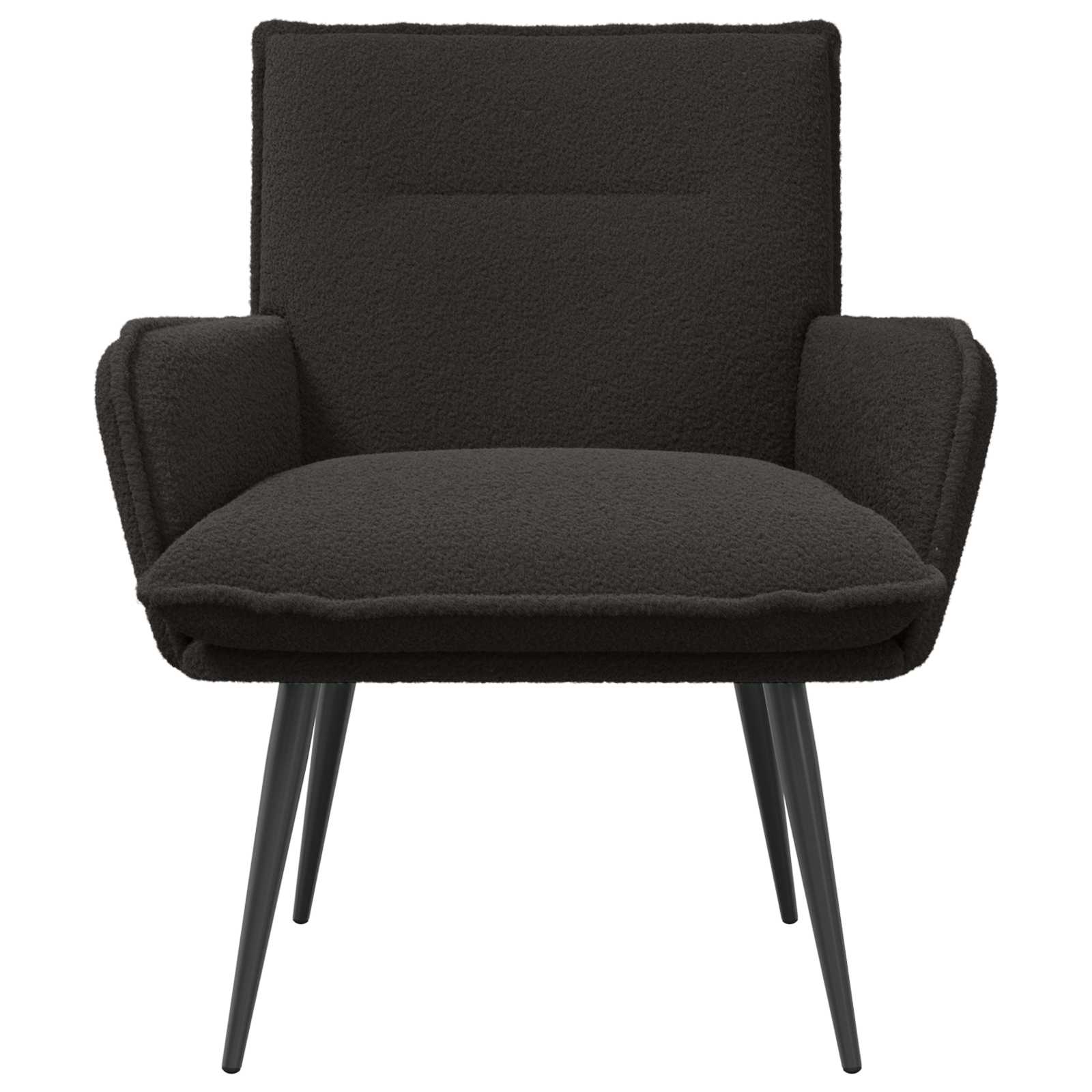 vidaXL - Fauteuil - Zwart - Bouclé