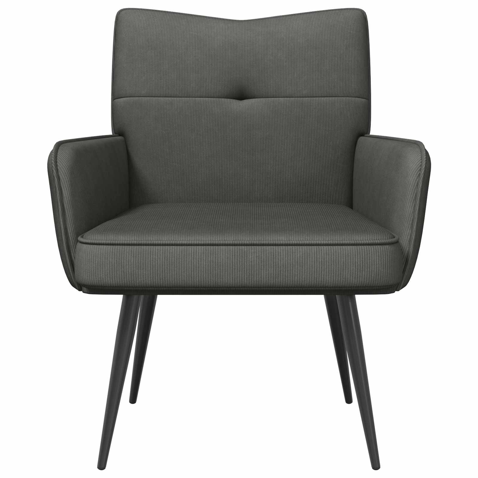 Fauteuil Donkergrijs Corduroystof - Afbeelding 2