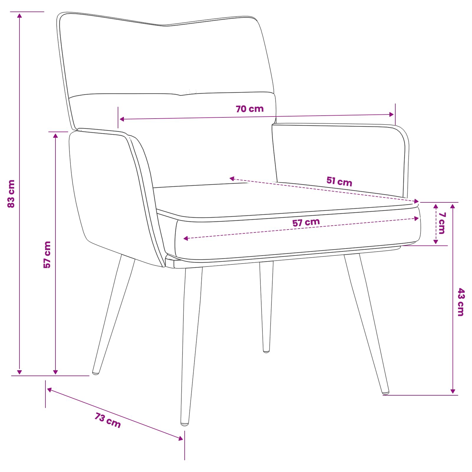 Fauteuil Donkergrijs Corduroystof - Afbeelding 8