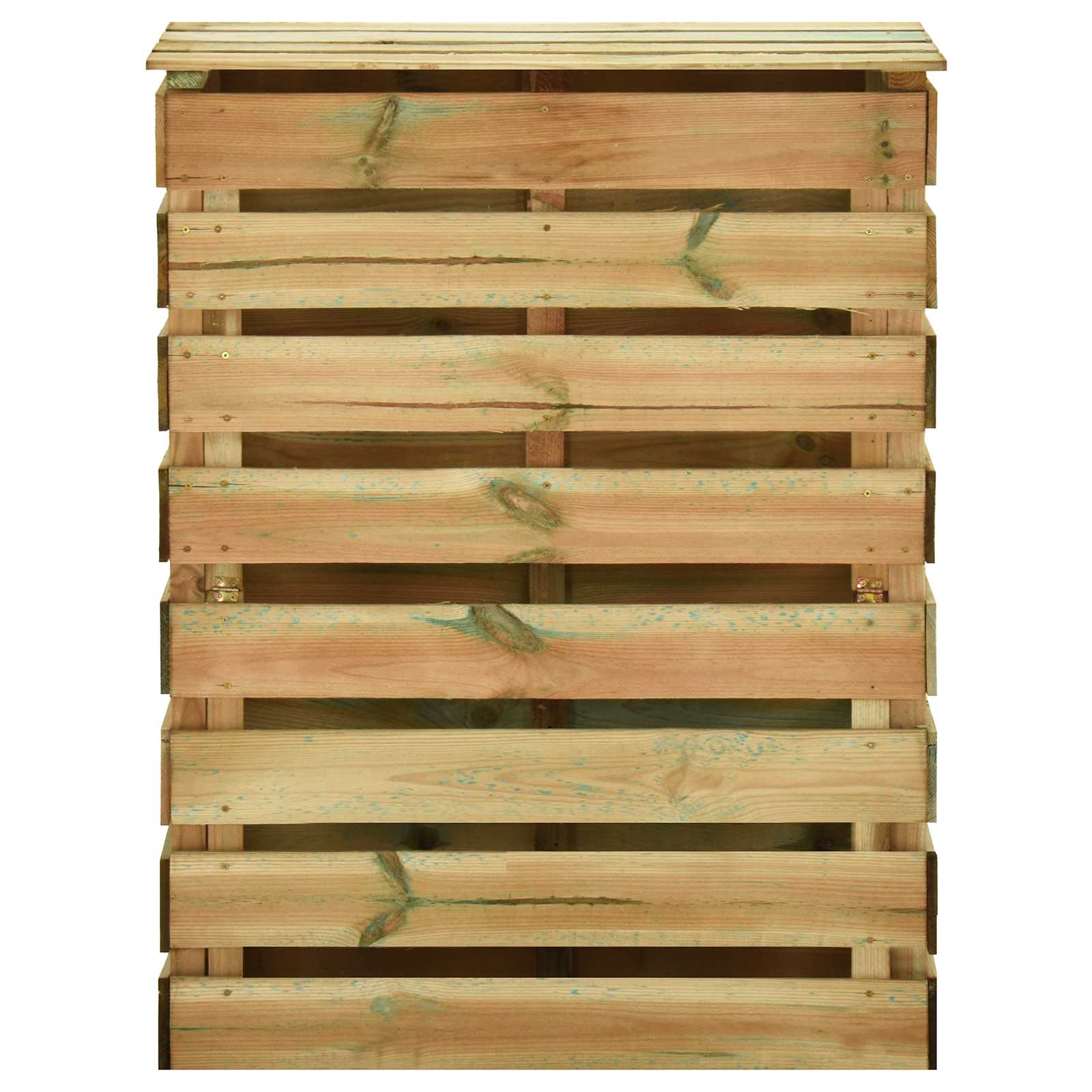 Latten tuincomposter 2 pcs Groen 110 x 58 x 113 cm image 4