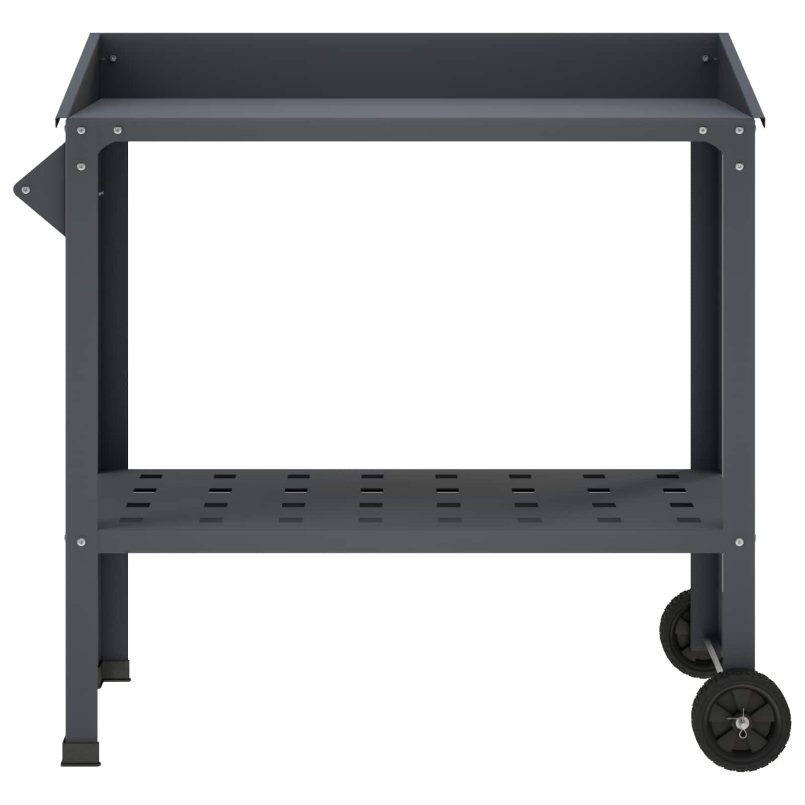 Pottafel met Wielen 96 x 50 x 89 cm Koudgewalst staal Antraciet image 3