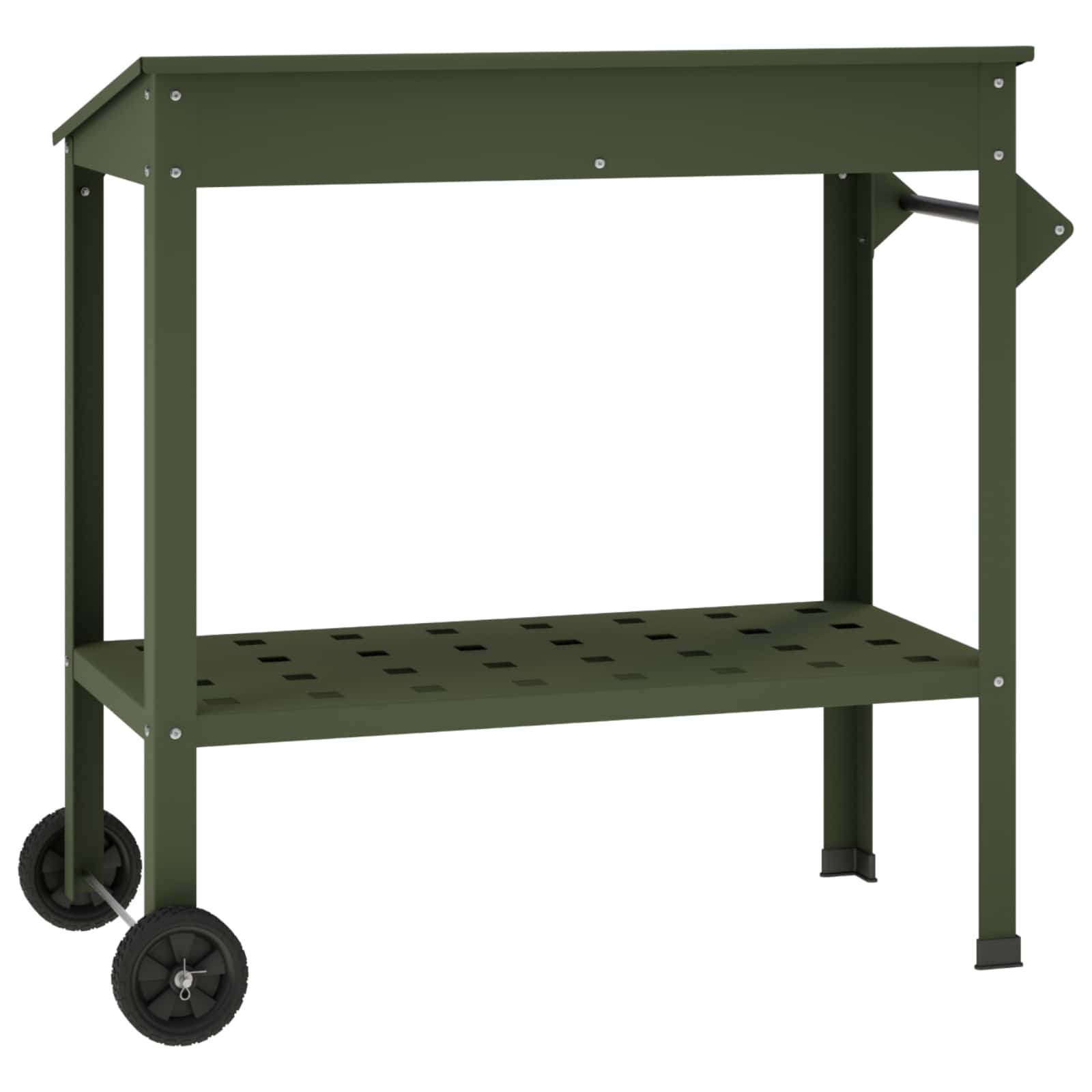 Pottafel met Wielen 96 x 50 x 89 cm Koudgewalst staal image 5