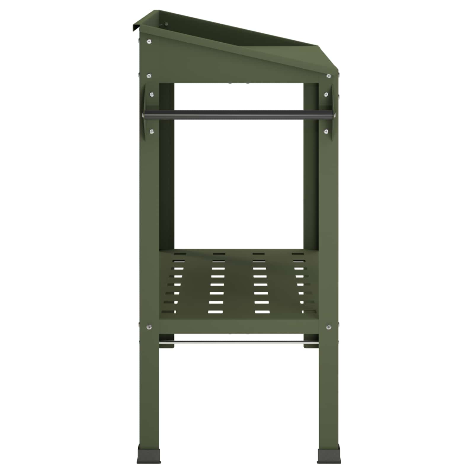 Pottafel met Wielen 96 x 50 x 89 cm Koudgewalst staal image 4