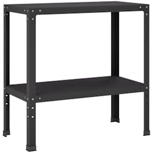 vidaXL Istutuslaud 100 x 40 x 80 cm Pulberv&auml;rvitud teras Must