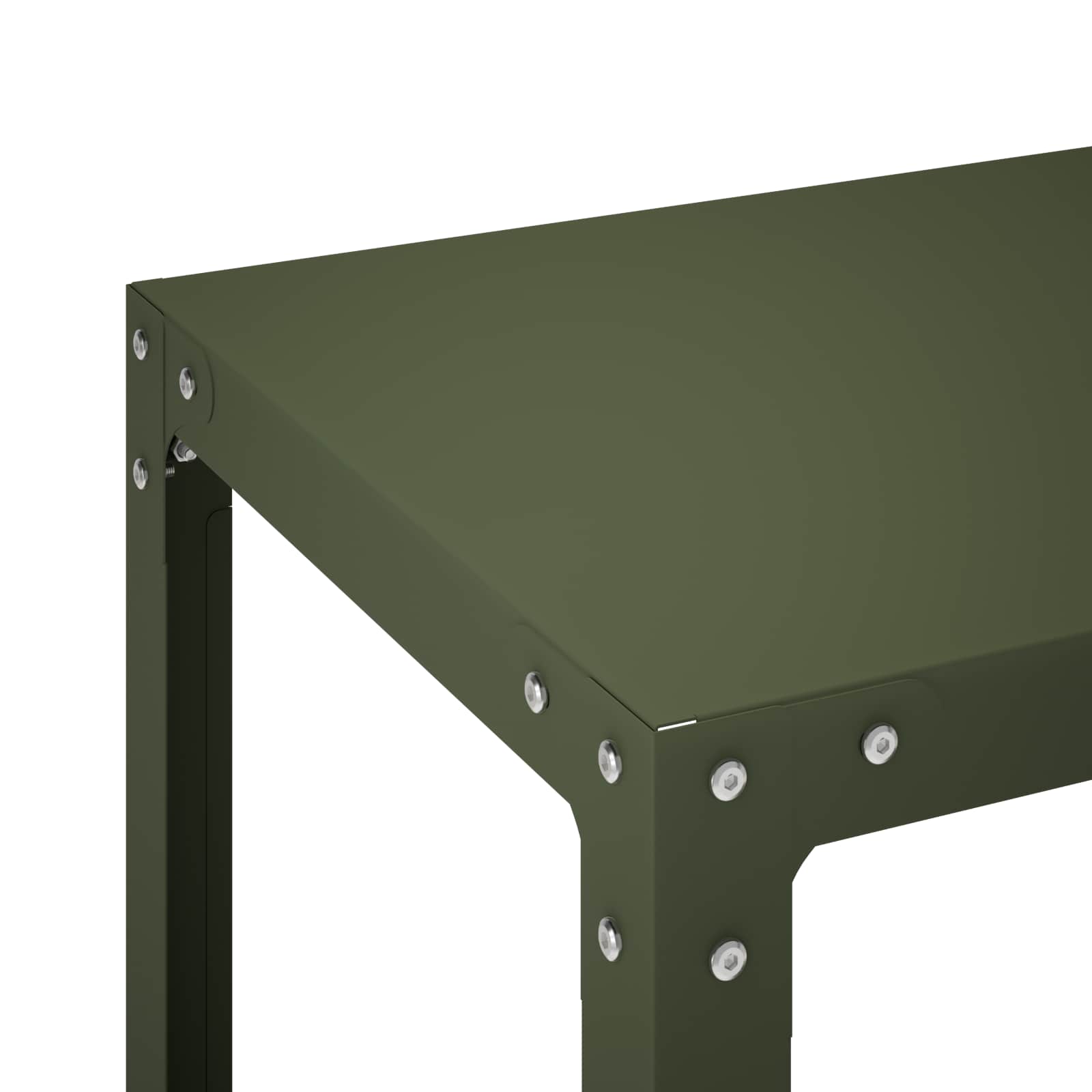 Planttafel 100 x 40 x 80 cm Gepoedercoat staal Olijfgroen image 5