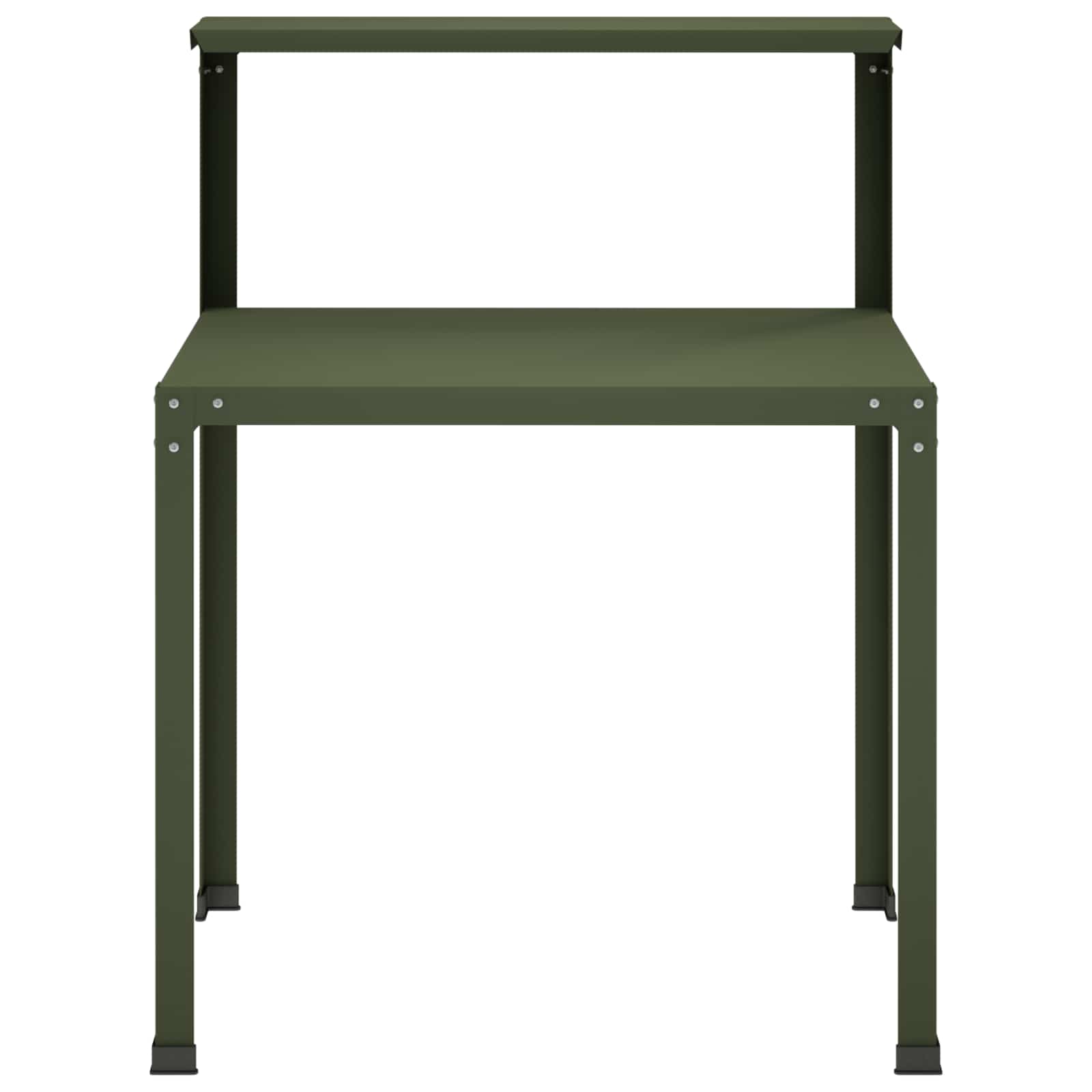 vidaXL - Planttafel - 60 - x - 50 - x - 104 - cm - Gepoedercoat - staal - Olijfgroen