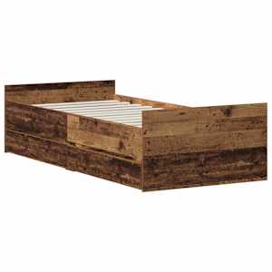 Rám postele Staré dřevo 100 x 200 cm Kompozitní dřevo - obrázek 2