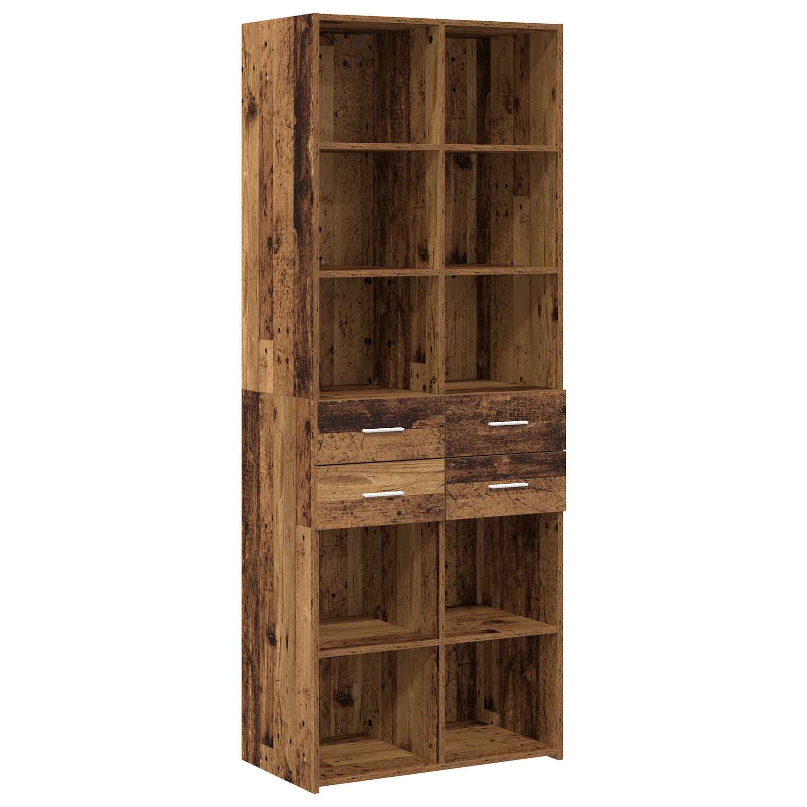 vidaXL Bibliotecă Lemn vechi 30 x 42.4 x 185.2 cm