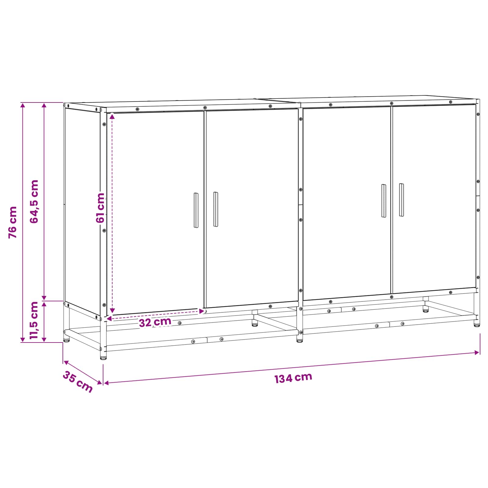 Sideboard size guide
