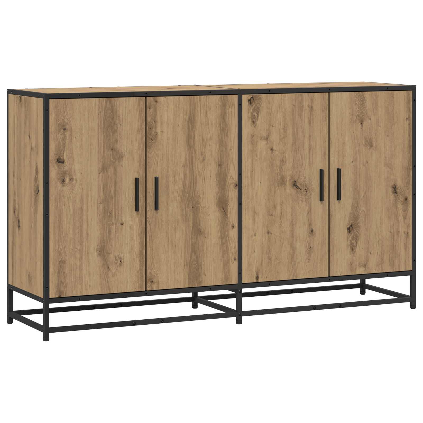 vidaXL Bufet Stejar Artizanal 134 x 35 x 76 cm Lemn prelucrat