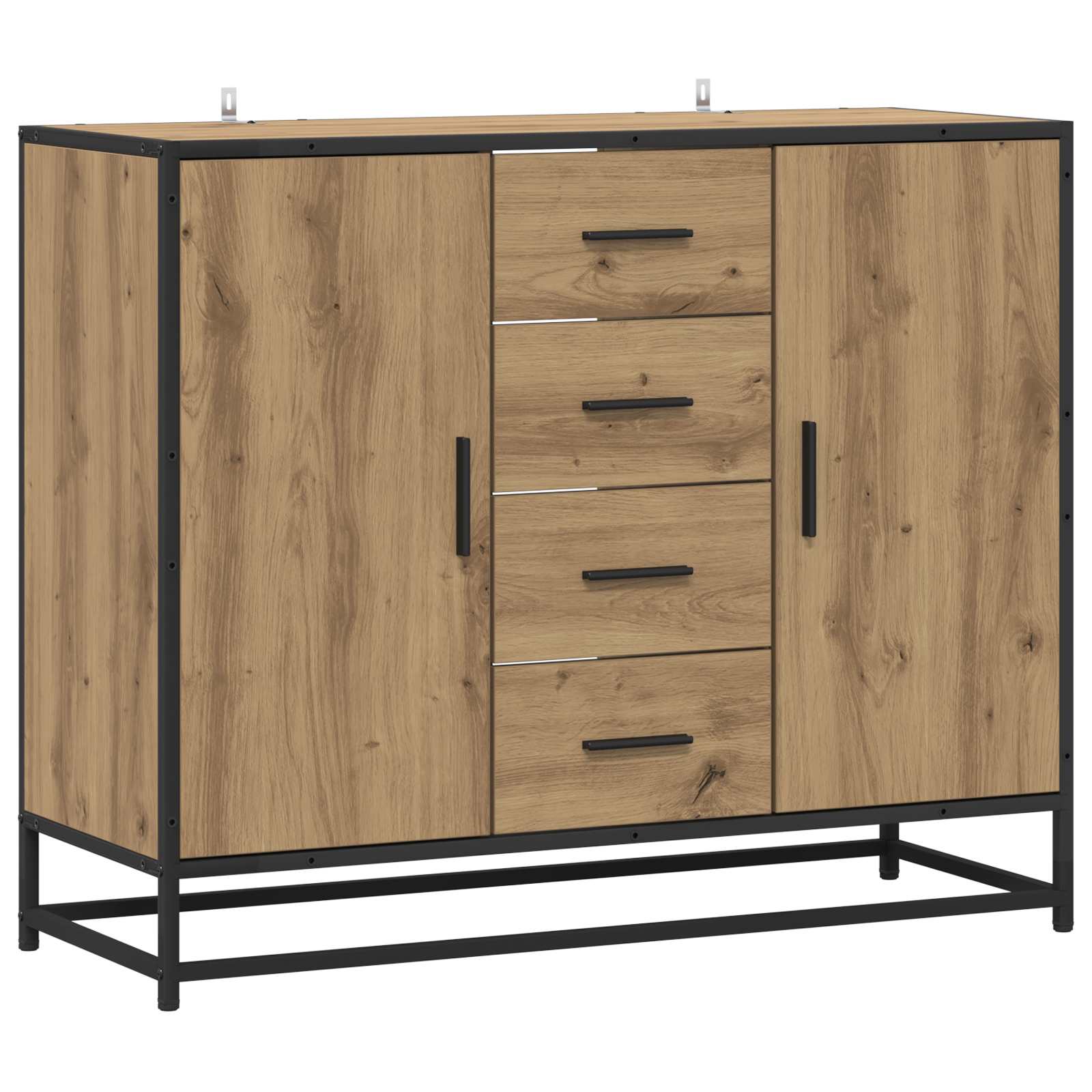 vidaXL Bufet Stejar Artizanal 92 x 35 x 76 cm Lemn prelucrat