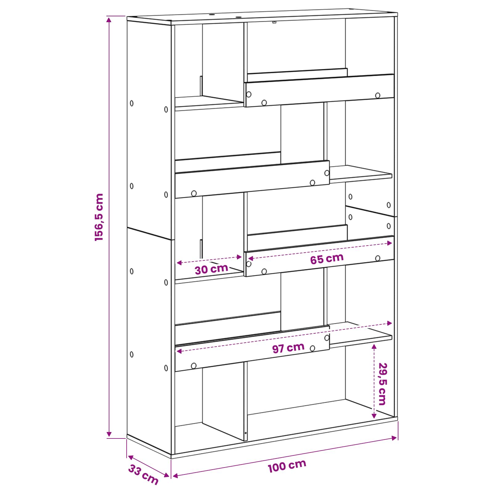 Book Shelf size guide