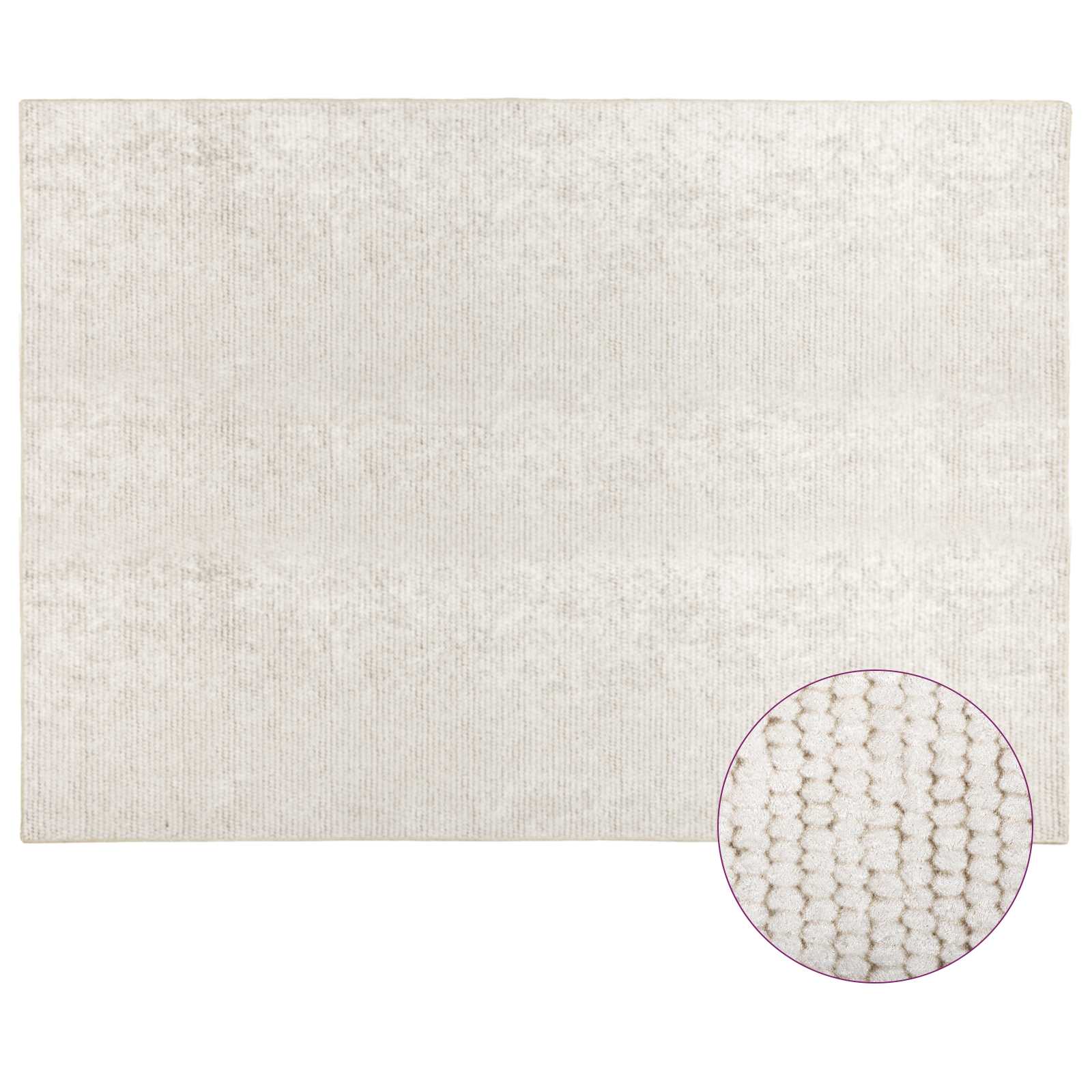 Preproga Krem 190 x 300 cm 100% poliester 3 mm Pralna