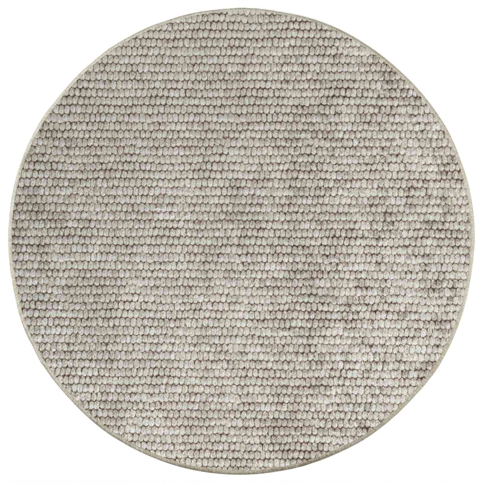 vidaXL Koberec Béžová Ø 120 cm 100% polyester 3 mm Prateľné