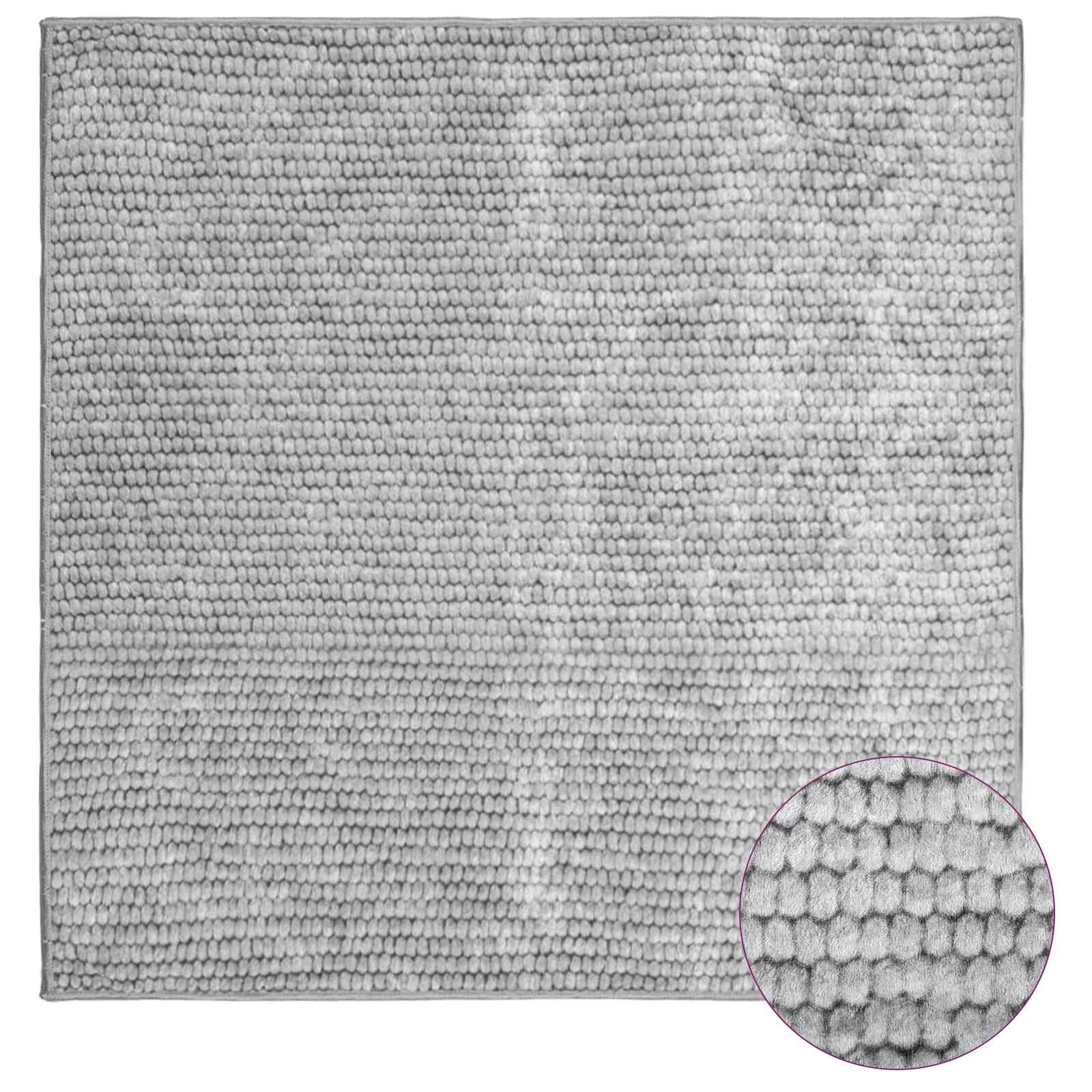 Preproga Siva 100 x 100 cm 100% poliester 3 mm Pralna