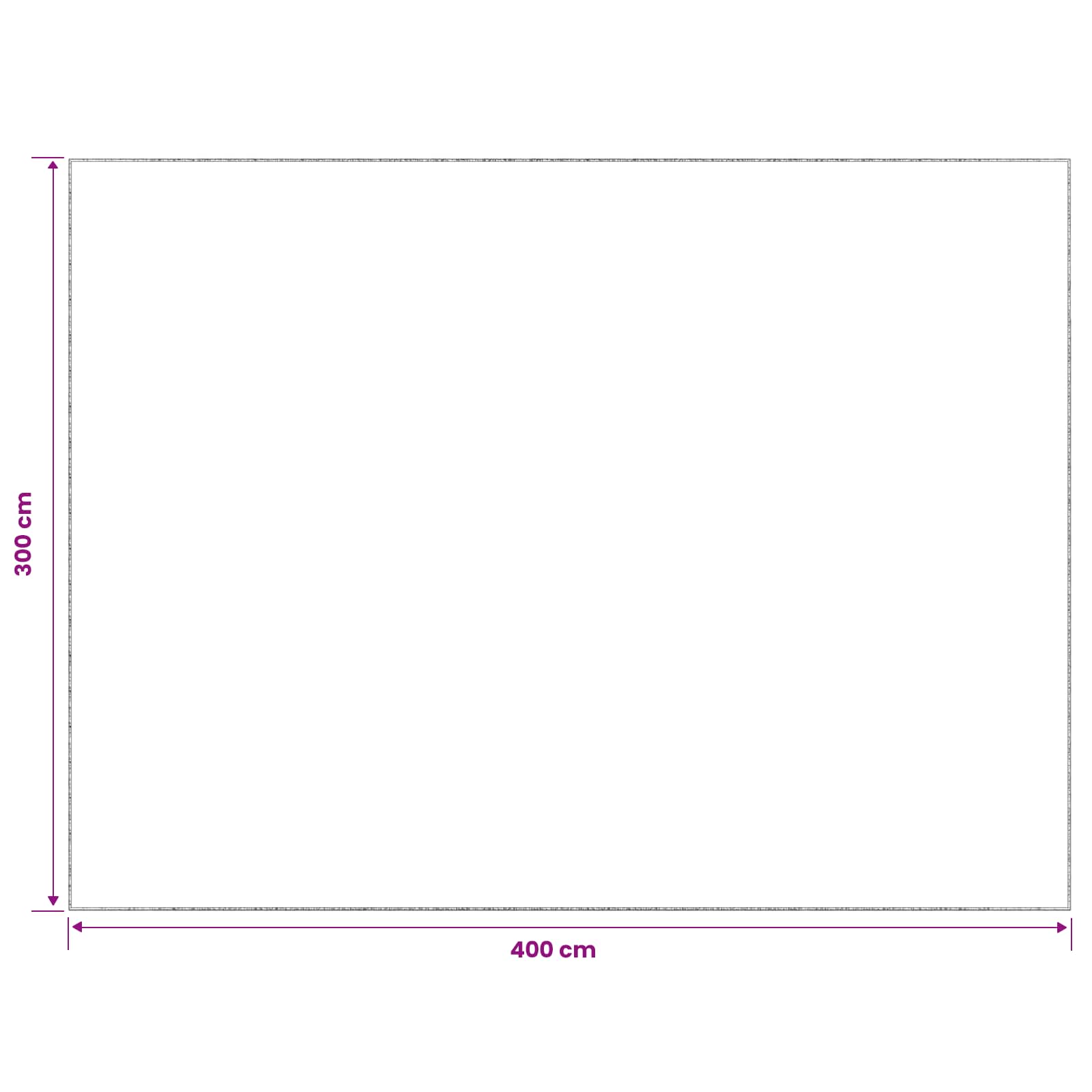 Preproga Siva 300 x 400 cm 100% poliester 3 mm Pralna