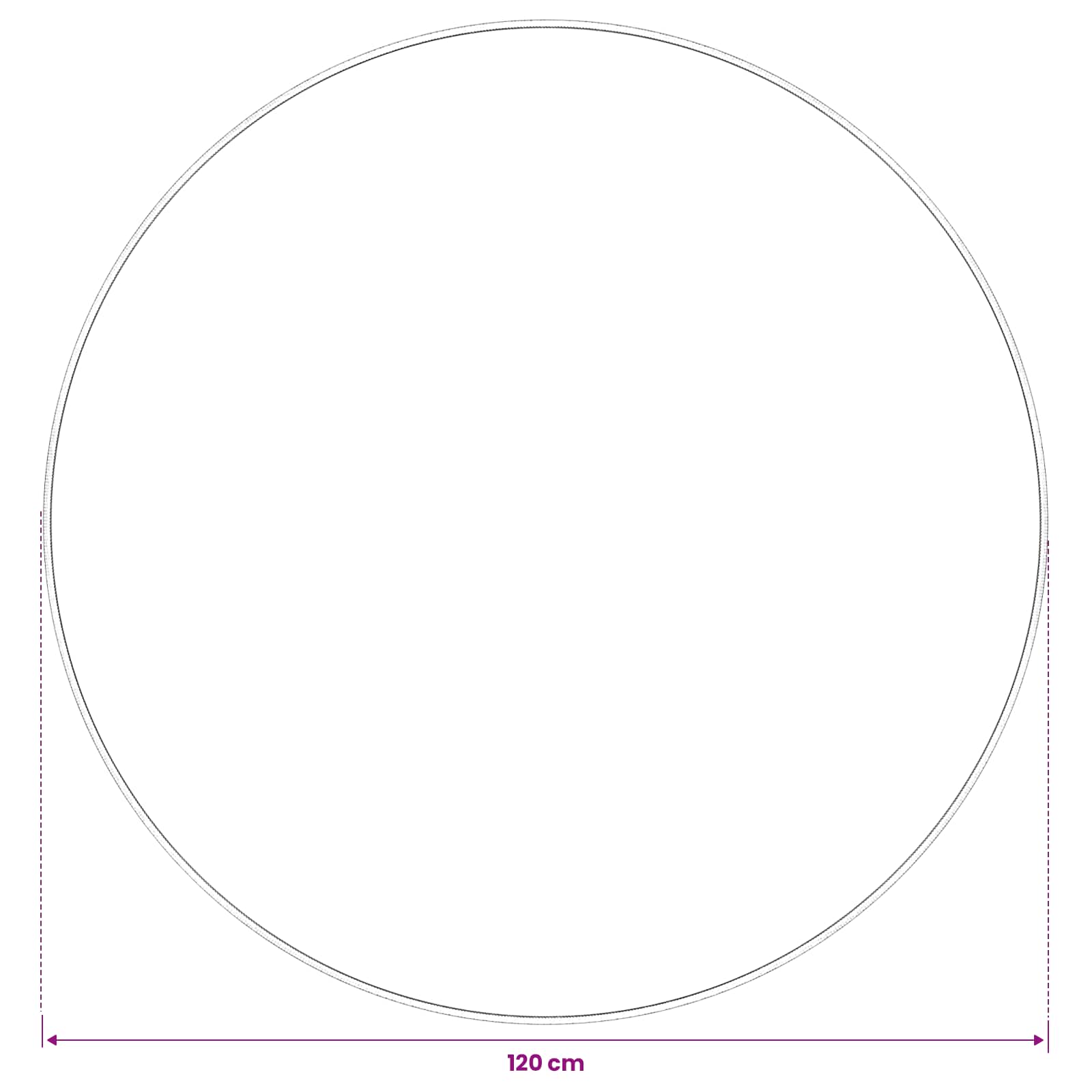 vidaXL Teppich Grau Ø 120 cm 100% Polyester 3 mm Waschbar – Bild 6