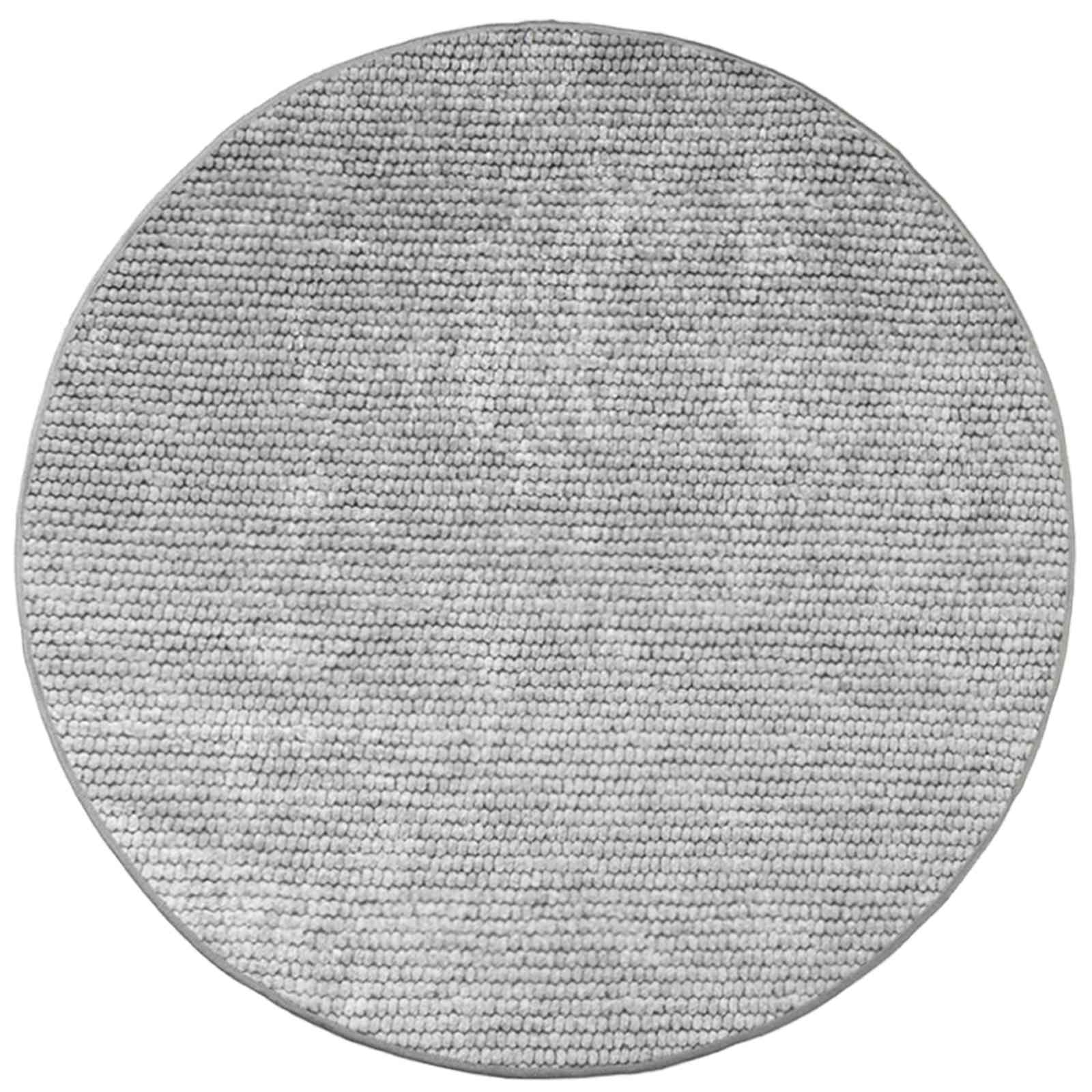 vidaXL Koberec Sivá Ø 120 cm 100% polyester 3 mm Prateľné