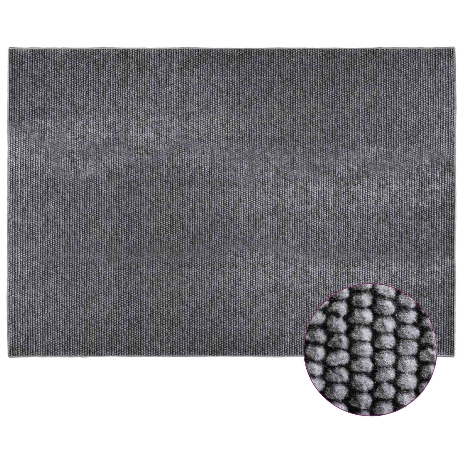 Preproga Antracit 190 x 300 cm 100% poliester 3 mm Pralna