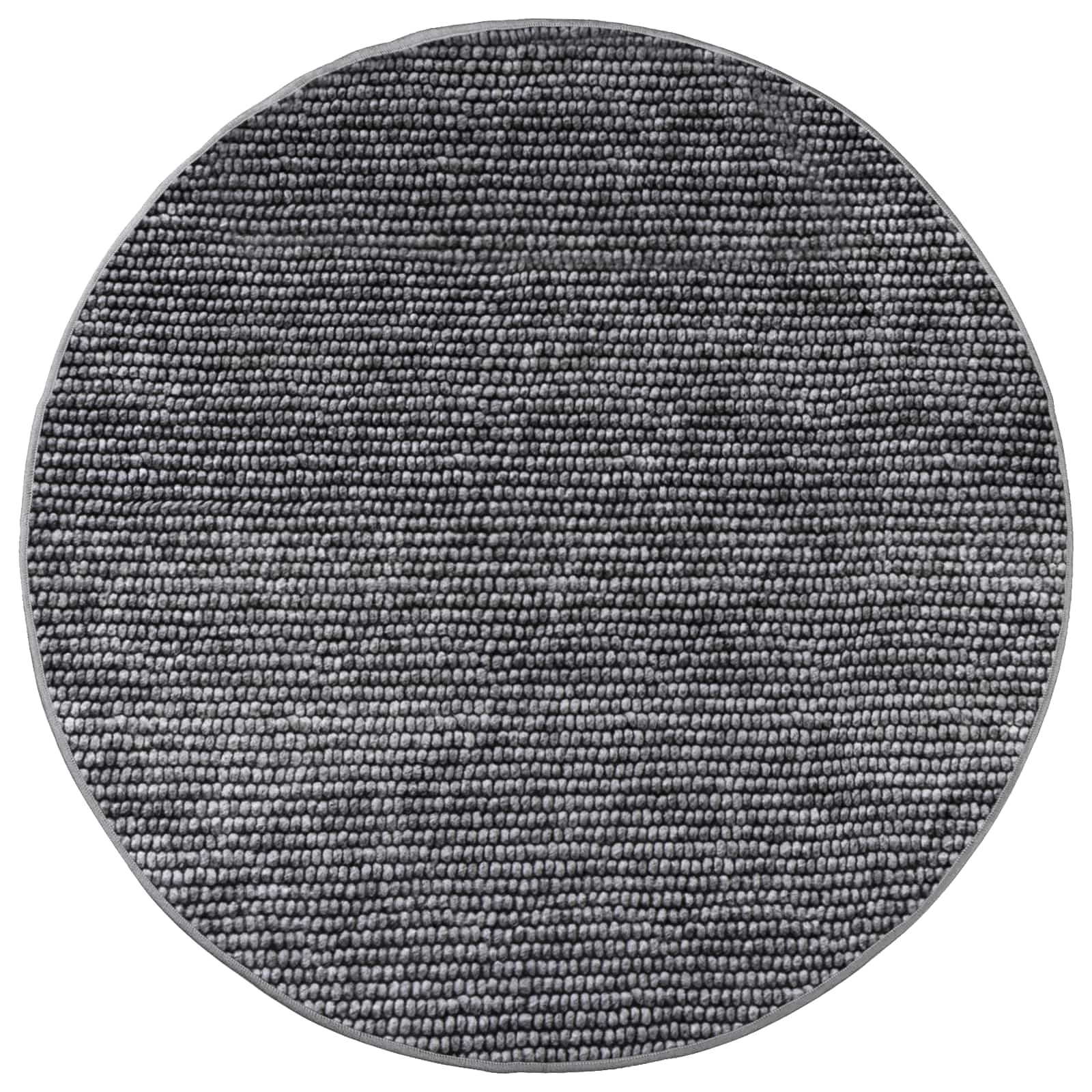 vidaXL Koberec Antracitová Ø 120 cm 100% polyester 3 mm Prateľné