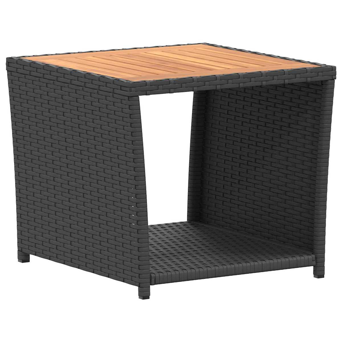 Sofa Sæt 6 stk. Sort 45 x 45 x 40 cm Poly Rattan og Stål - Billede 6